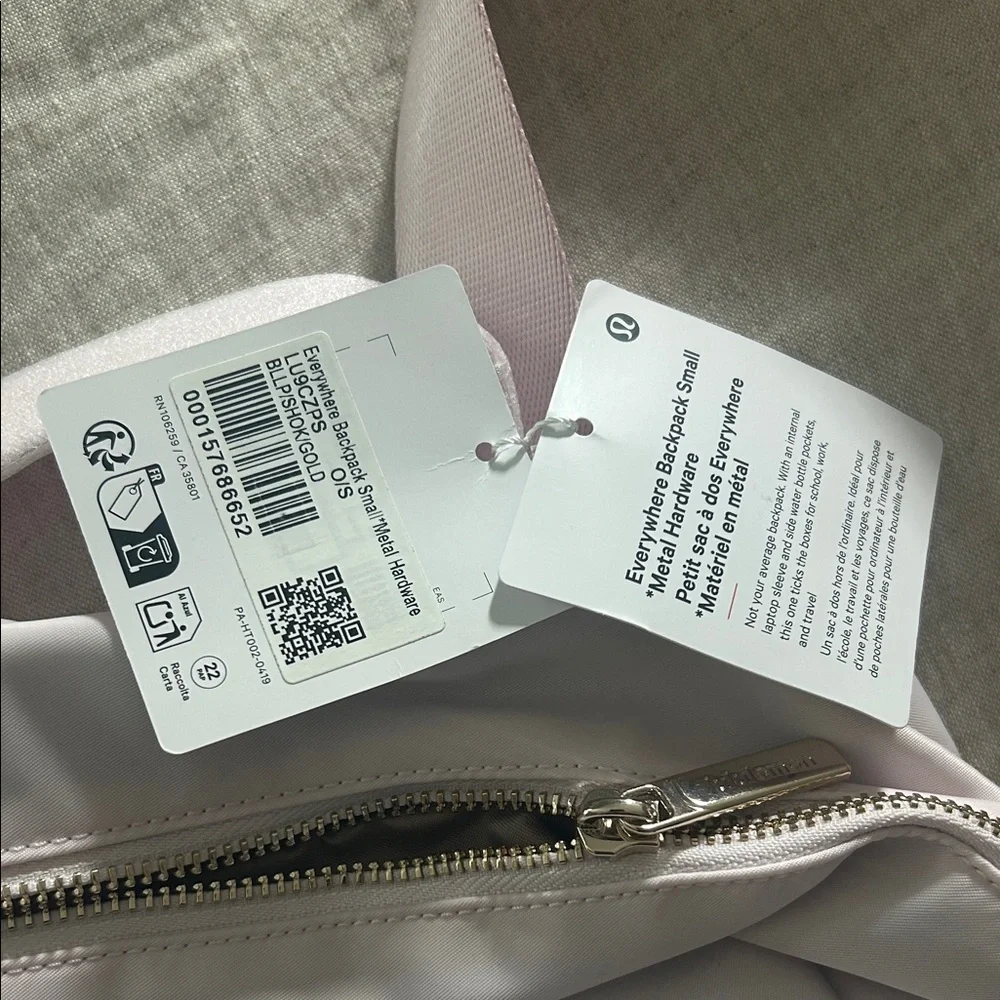 Soft Pale Pink Women's Backpack with Front Pocket lululemon - Picture 2 of 3